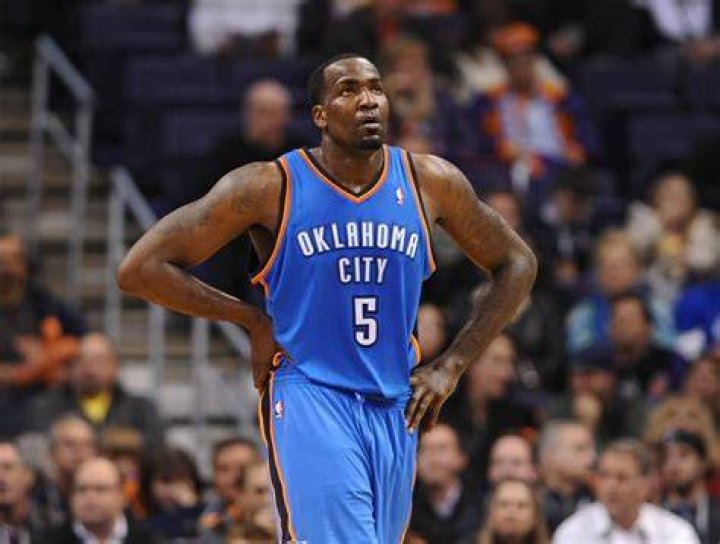 Kendrick Perkins playing against the Denver Nuggets at the Pepsi Center on Tuesday April 5, 2011 | Source: Getty Images